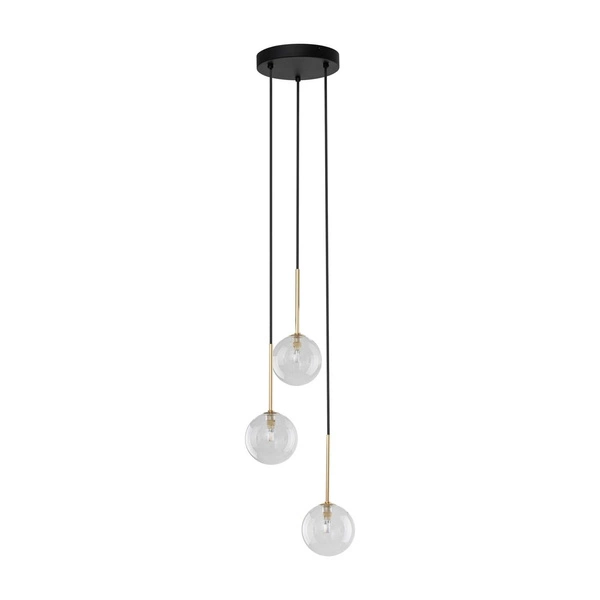 NILOS BLACK / GOLD LAMPA WISZACA 3PŁ 5942