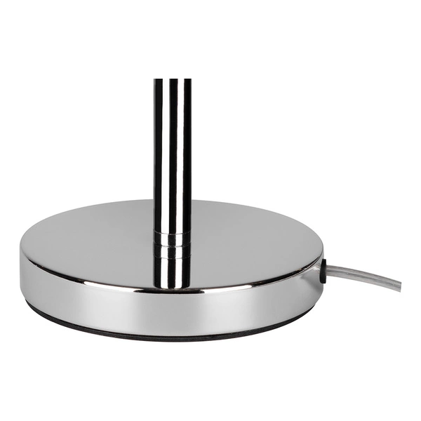 Lampa stołowa Dove 1xE27 maks. 40W chromowany metal/przezroczysty kabel PVC/szary klosz z tkaniny 724390128