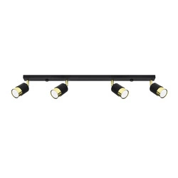 Lampa sufitowa (spot) NERO 4, SL.1072, czarny/złoty, 4x40W GU10