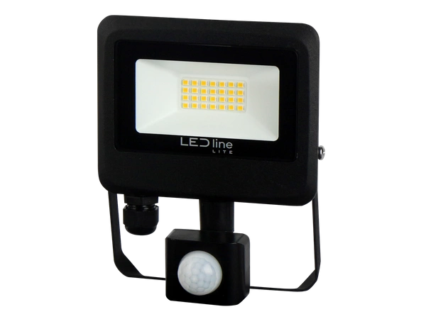 Naświetlacz LITE PHOTON z czujnikiem ruchu 20W 2000lm 4000K | Czarny
