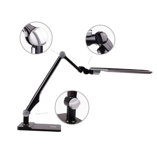 Lampa biurkowa TAVOLO LED kreślarska 9W regulacja czarno srebrna