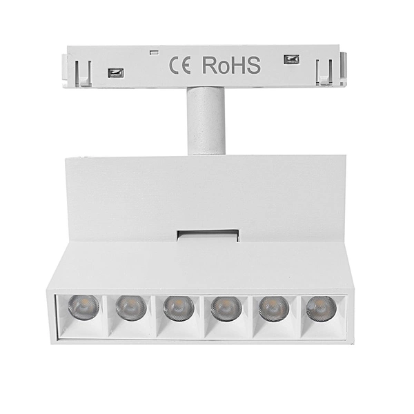 Reflektor łamany szyny magnetycznej LED 6W 3000K ciepła | biały