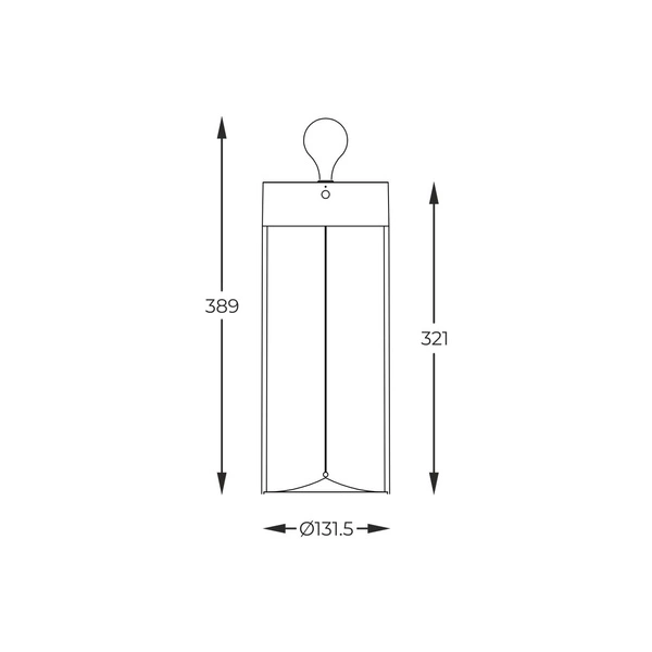 Lampa biwakowa na taras do altany ładowana 1003 ESTERNO Zuma Line