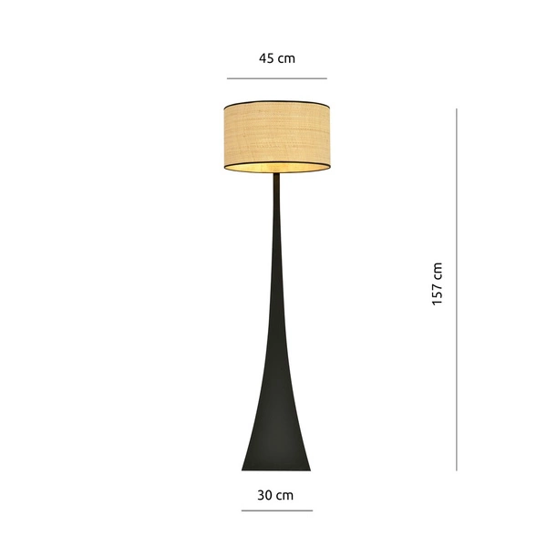 Lampa podłogowa Emibig ESTRELLA LP1 RATTAN 1157/LP1