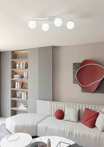 Lampa sufitowa Emibig OPUS 4 WH OPAL 1392/4