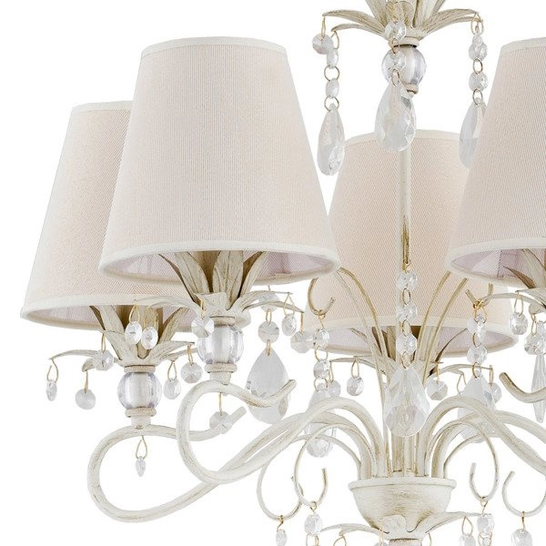 Żyrandol ALFA LUKRECJA BIAŁA 5xE14 50cm | 21065