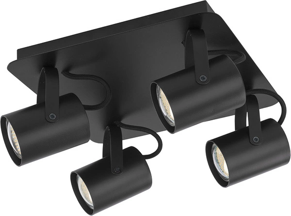Nowoczesna lampa sufitowa plafon KAMERA 4 czarny 32555