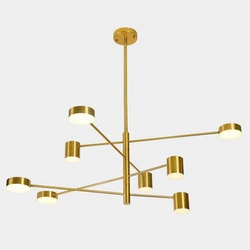 Lampa sufitowa REMDAL wys. cał. 90,5cm 36W 8xLED naturalna biel temp.
3000K | złoty