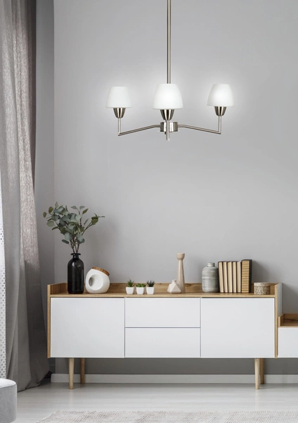 Lampa wisząca TOGO 33-10639 satynowa z białymi kloszami 3x40W G9