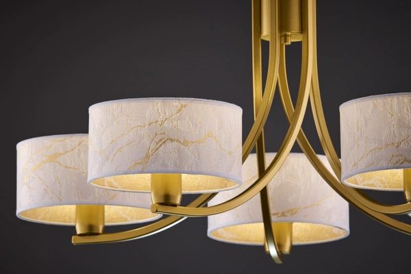 Klasyczny Żyrandol ARTHUR wys. 71cm 5xE27 15W IP20 | złoty połysk