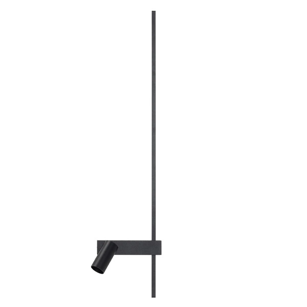 Lampa ścienna EASY LED RIGHT wys.18cm dług.80cm miniGU10 + LED 11W 3000K 380lm IP20 11426 | Czarny
