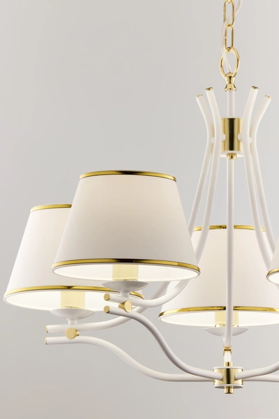 Klasyczny Żyrandol SAMBA wys. 83cm 5xE27 15W IP20 | biały