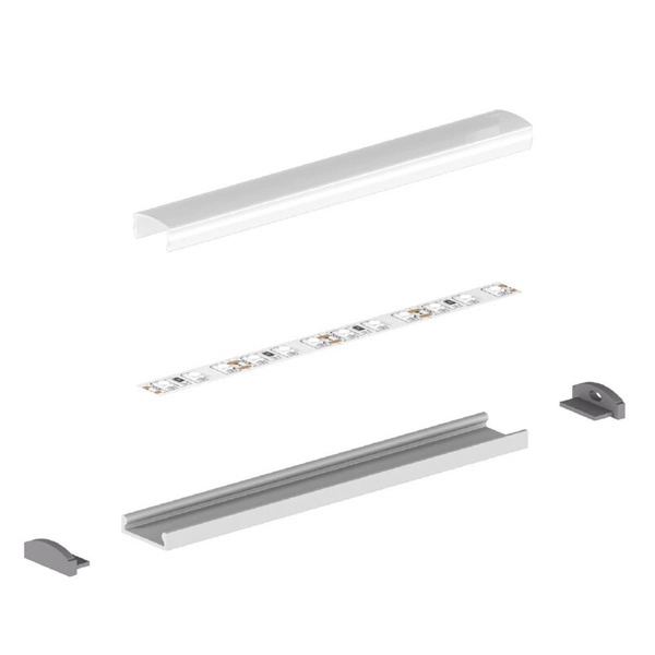 Profil LED P4-3 100cm szer. 13mm | do osłonek C1/C11 | czarny