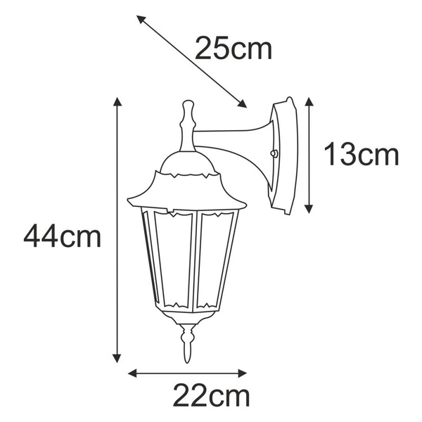 Kinkiet K-5006A DOWN CZARNY/ZŁOTY z serii LOZANA