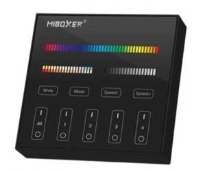 Panel Ścienny RGB+CCT natynkowy 4strefowy BLACK