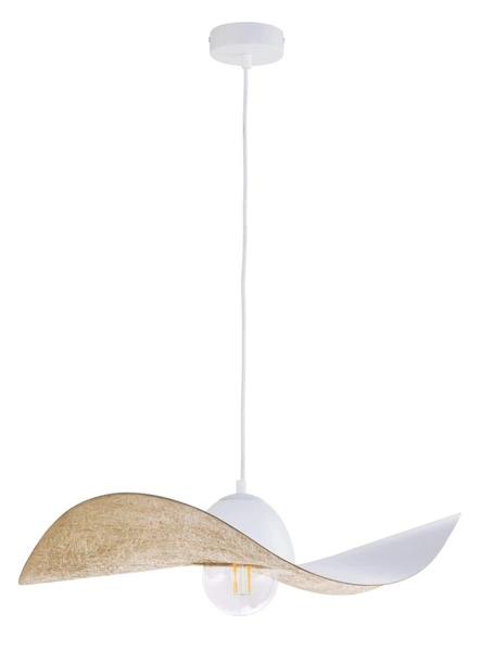 Designerska lampa wisząca KAPELLO M E27 60W śr. 55cm | biały złoty