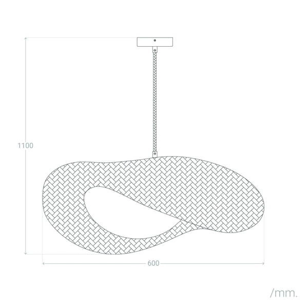 Lampa Wisząca Bambusa Kapelusz 60cm Boho Abruzzo Ponti E27