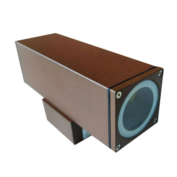 Zewnętrzny kinkiet hermetyczny DIOS 2 2x GU10 IP54 IK06 | brązowy