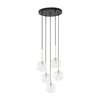 NILOS BLACK / GOLD LAMPA WISZĄCA 5 5943
