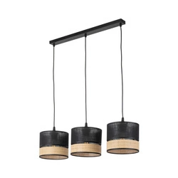 PAGLIA NEW BLACK LAMPA WISZĄCA 3 PŁ LISTWA 4769