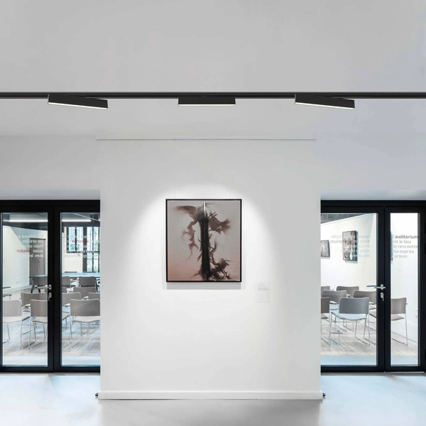 Lampa do szynoprzewodów jednofazowych MOON, czarna, 12W LED, barwa ciepła 3000K