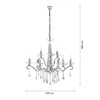 Lampa Wisząca Alessa 9xE14 Max.40W Chrom Metal/Przezroczyste Szkło 9014928