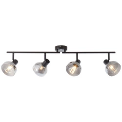 Lampa sufitowa Spot Reflekt Brilliant 4x18W E14 Czarny Szkło