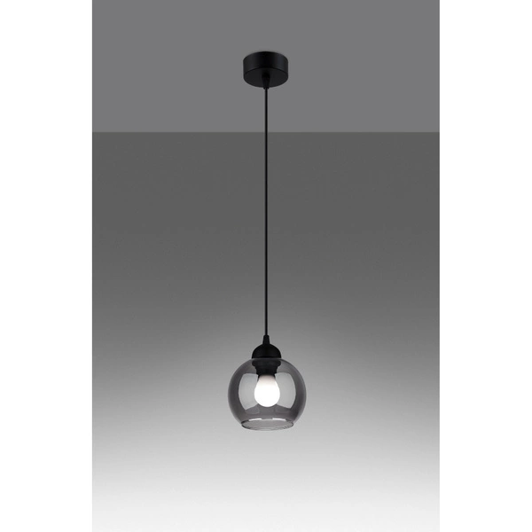 Lampa wisząca ALINO 1, czarny/dymiony, 1x60W E27, SL.1141