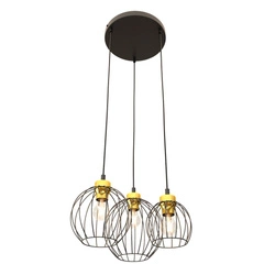 Lampa wisząca Emibig NANDO 3PREM BL GOLD 1368/3PREM