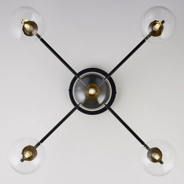 Nowoczesna Lampa sufitowa FIGARO wys. 34cm 5xG9 14W IP20 | Złoty