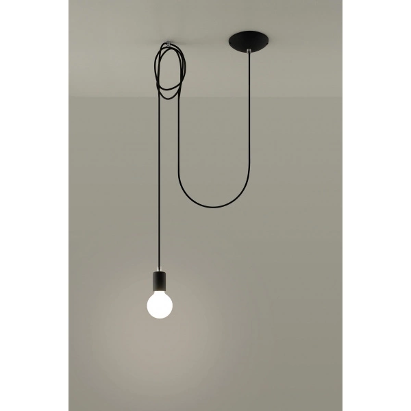 Lampa wisząca EDISON 1 SL.0369 czarna 1xE27