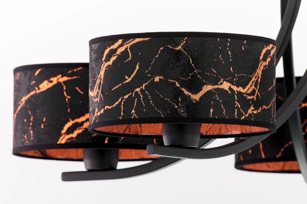 Klasyczny Żyrandol ARTHUR wys. 71cm 5xE27 15W IP20 | czarny