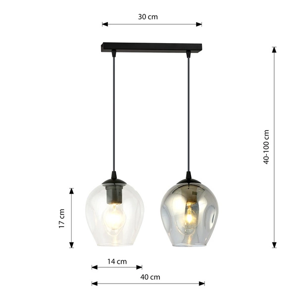 Lampa wisząca Emibig ISTAR 2 BL MIX 682/2