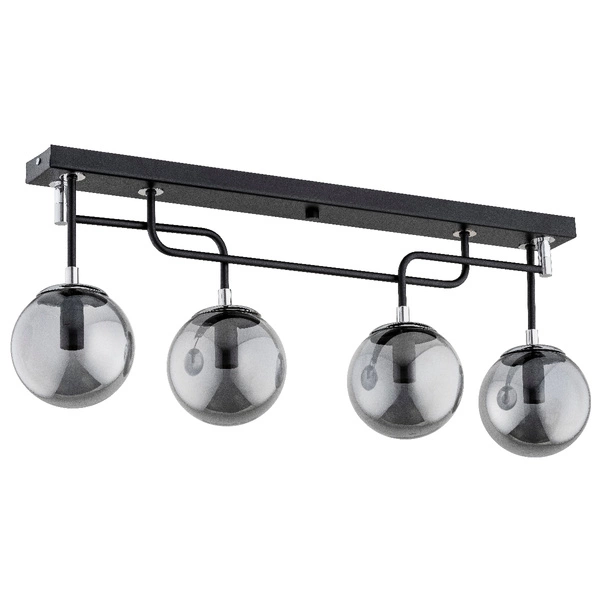 Lampa sufitowa ALFA GATUS CZARNA 4xE14 69cm | 63027