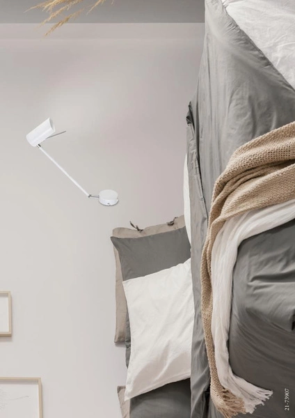 Kinkiet MILLY na regulowanym ramieniu 21-73907 biały matowy 1x40W GU10