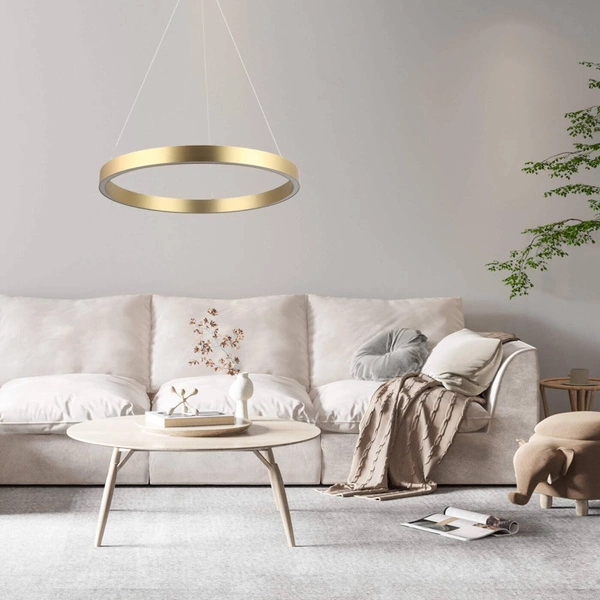 Midway lampa wisząca pierścień mała śr.60 cm 40W | złoty