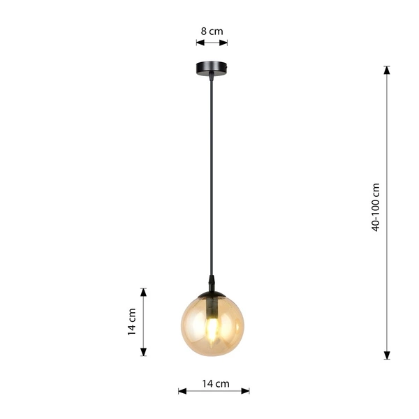 Lampa wisząca Emibig COSMO 1 BL MIODOWY 713/1