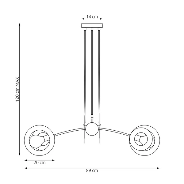 Lampa wisząca Emibig EUFORIA 4 WH 1414/4