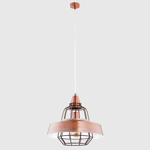 Nowoczesna lampa TAMARIS miedziana śr. 40cm