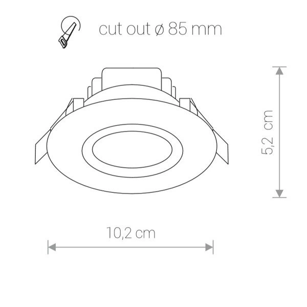 Oczko oprawa sufitowa HELIOS LED 5W biały NEUTRALNY 8992