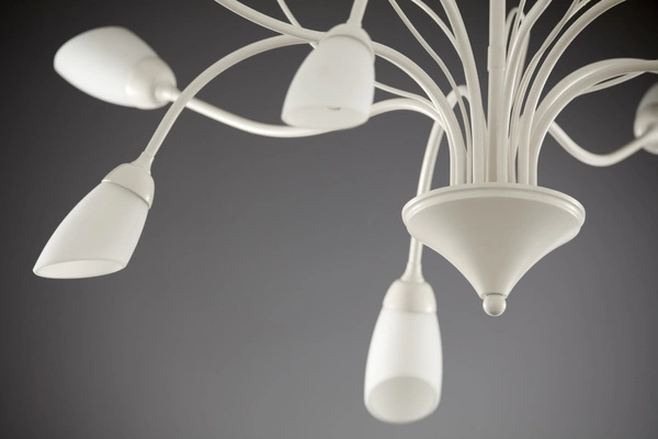 Klasyczny Żyrandol GLORIOSA wys. 50cm 10xG9 14W IP20 | piaskowo-szary