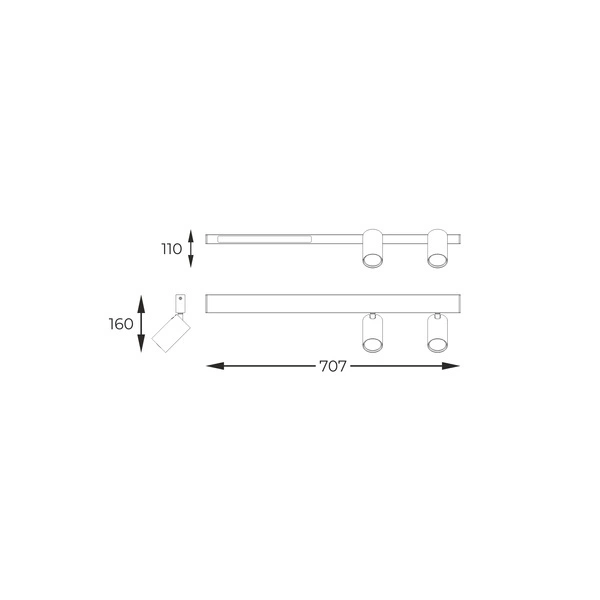 S230757203 MANNARI LISTWA CZARNA/BLACK
