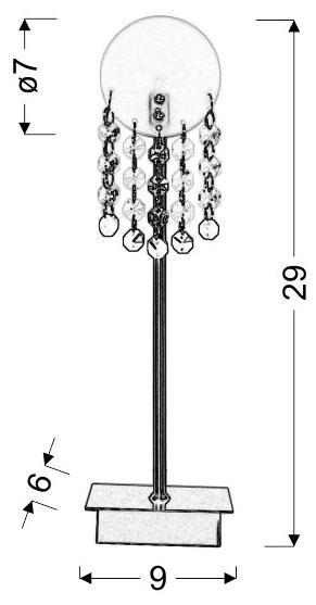 Lampa stołowa/nocna LUXOR 41-02795 nikiel mat 1x20W G4 (żarówka w komplecie)