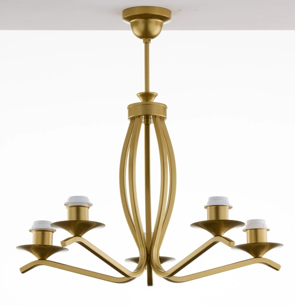 Klasyczny Żyrandol KASZMIR wys. 58cm 5xE27 15W IP20 | złoty połysk