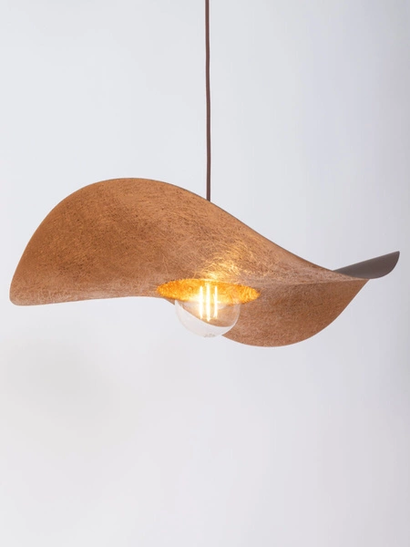 Designerska lampa wisząca KAPELLO M E27 60W śr. 55cm | brązowy