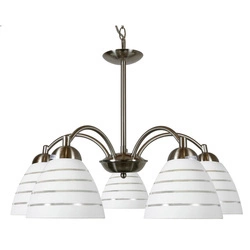 Lampa wisząca ULI 35-66169 satynowa z mlecznymi kloszami 5x60W E27