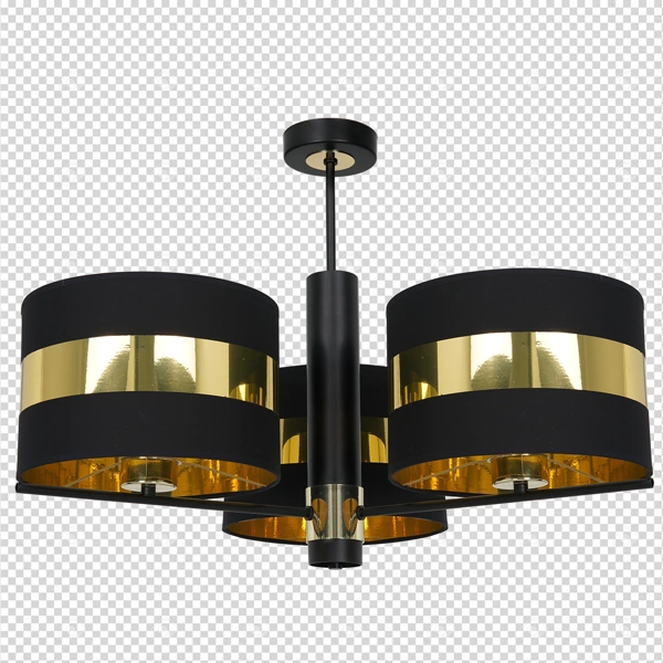 Lampa sufitowa PALMIRA BLACK / GOLD 3xE27