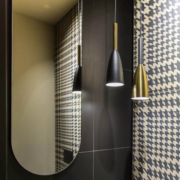 Lampa wisząca SOLIN, czarny/złoty, 1x60W E27