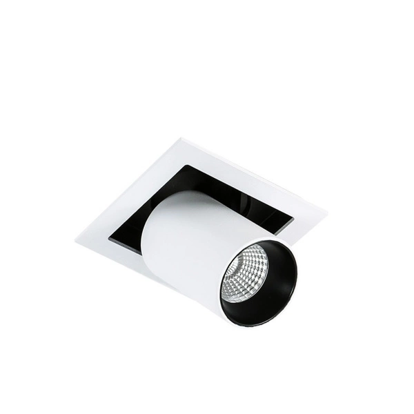 Oprawa wpuszczana Mercanta Single dł. 11,5cm 12W LED neutralna biel 4000K | czarny/biały