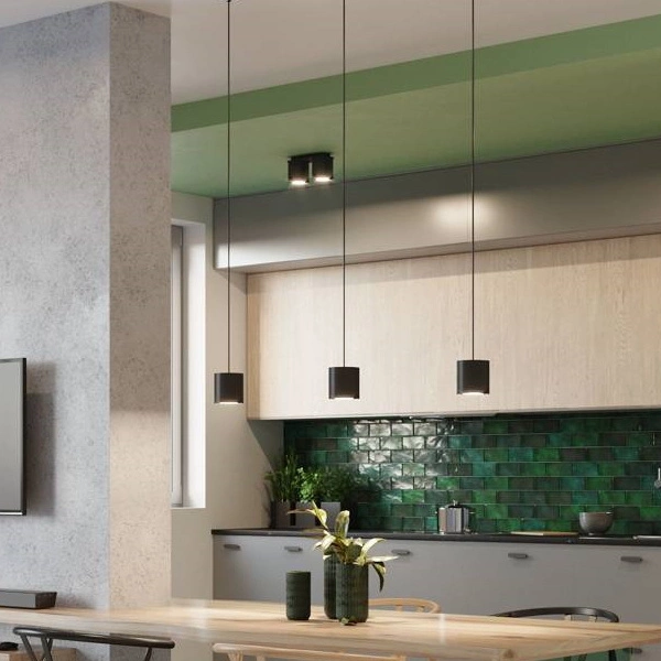 Lampa wisząca Sollux ORBIS 1 aluminium Czarna 12W LED, SL.0051